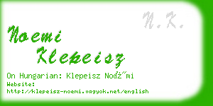 noemi klepeisz business card